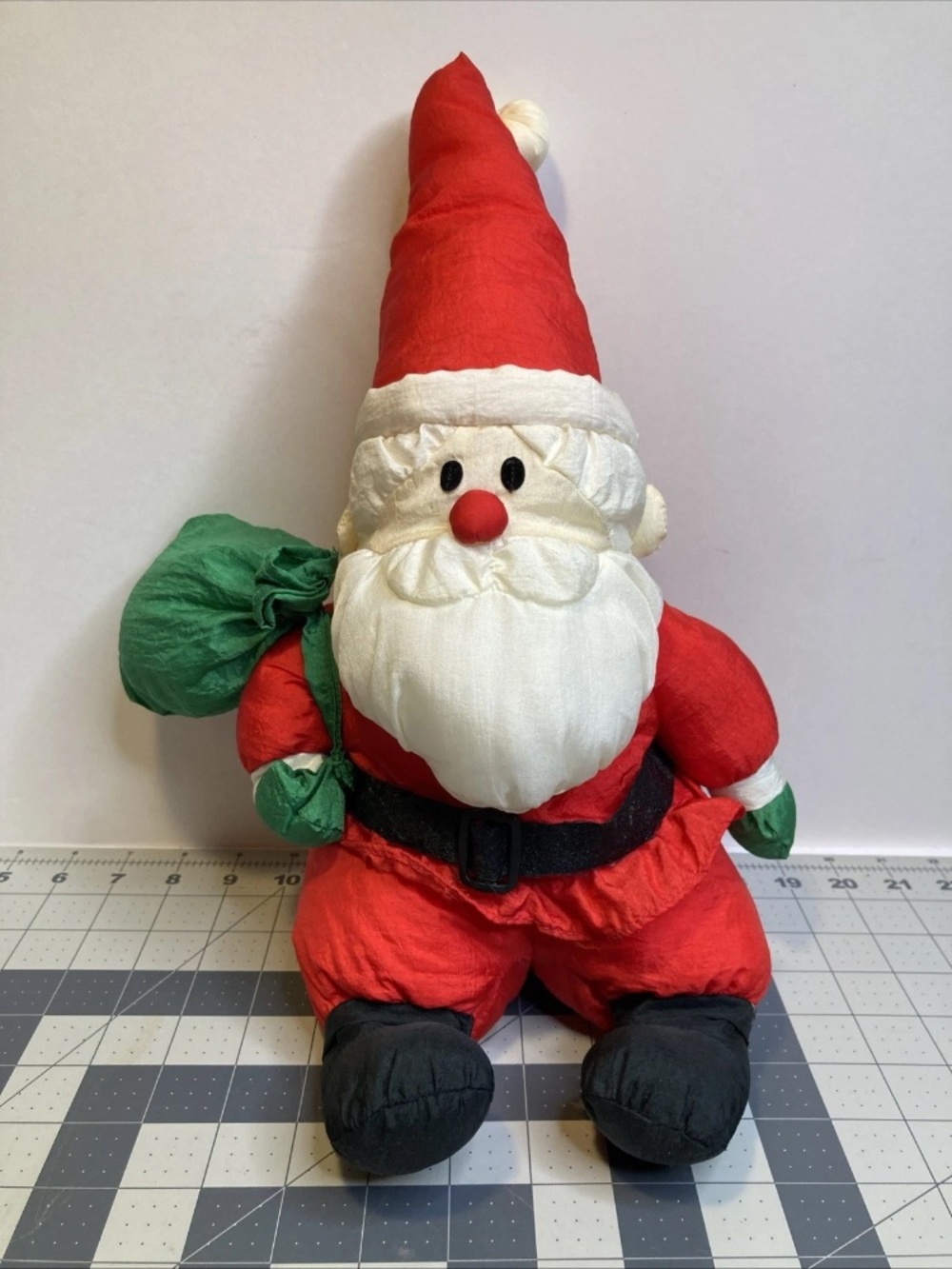 Vintage STUFFINS Santa Claus 15" Toy Sack Plush Christmas Figure Holiday Decor